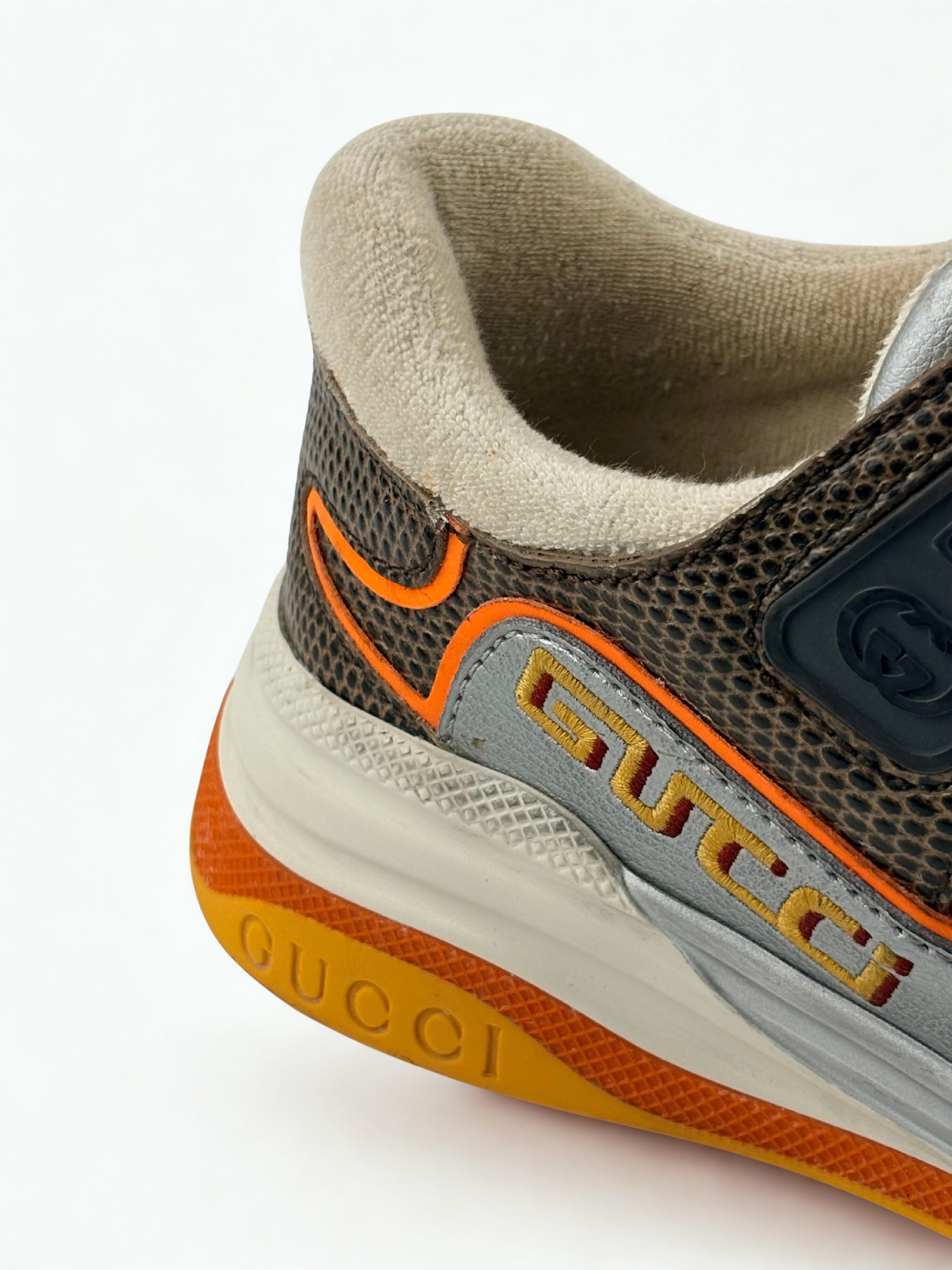 Sneakers Gucci Ultrapace Beige et Orange Taille 38,5