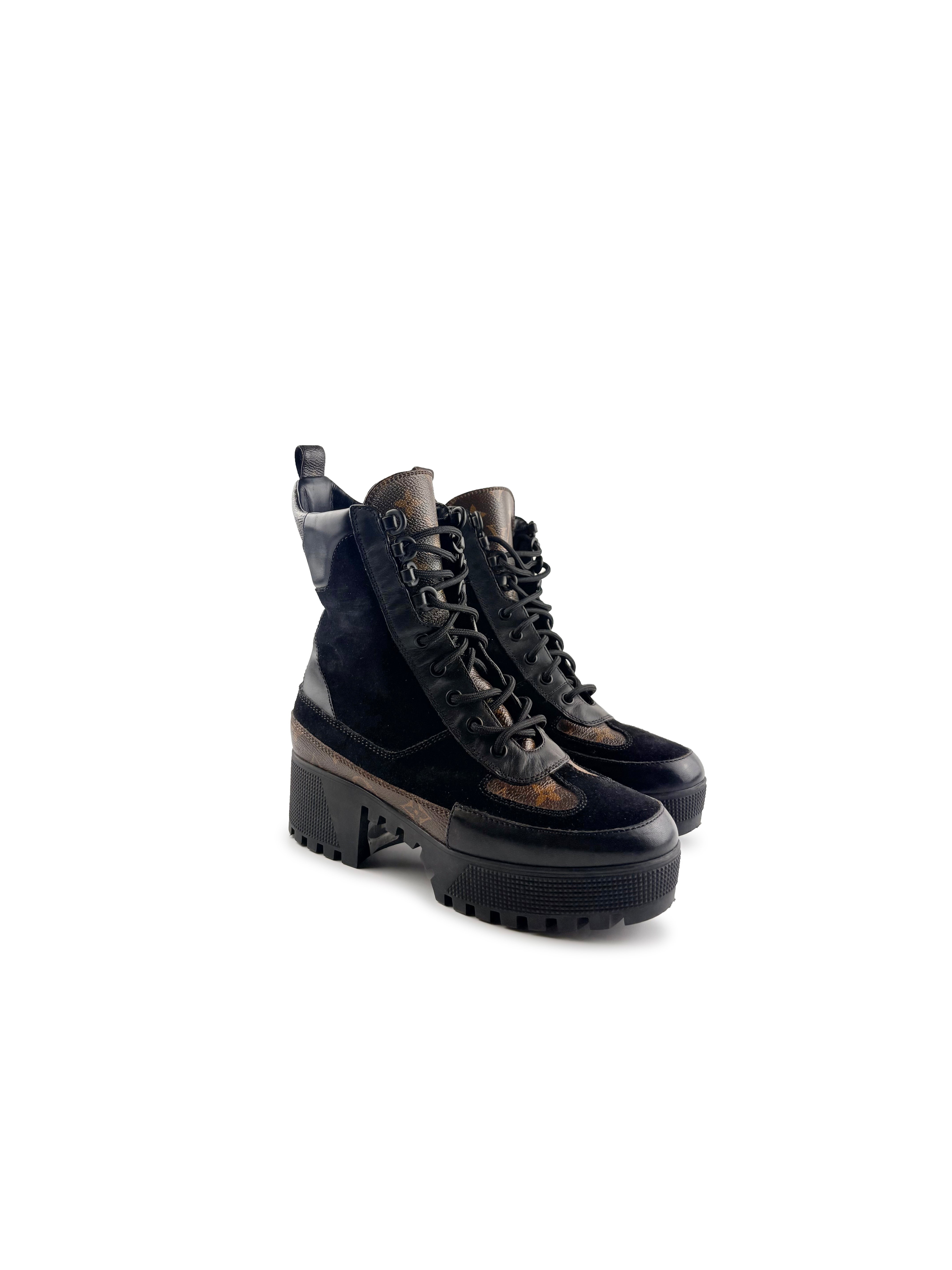 Louis Vuitton Boots Désert Monogramme Noir Taille 38