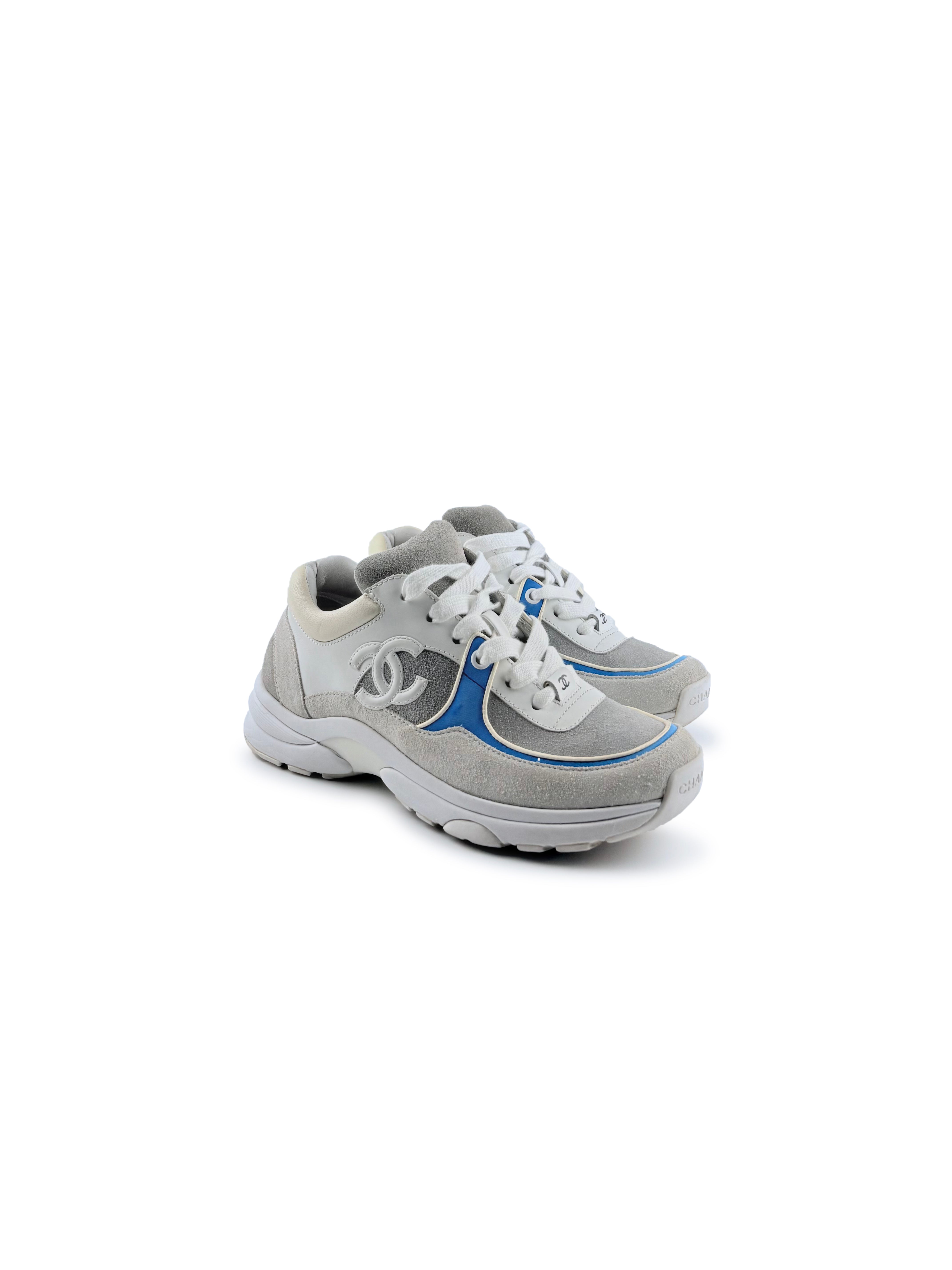 Chaussure Chanel Runner Bleu et Blanche Taille 35