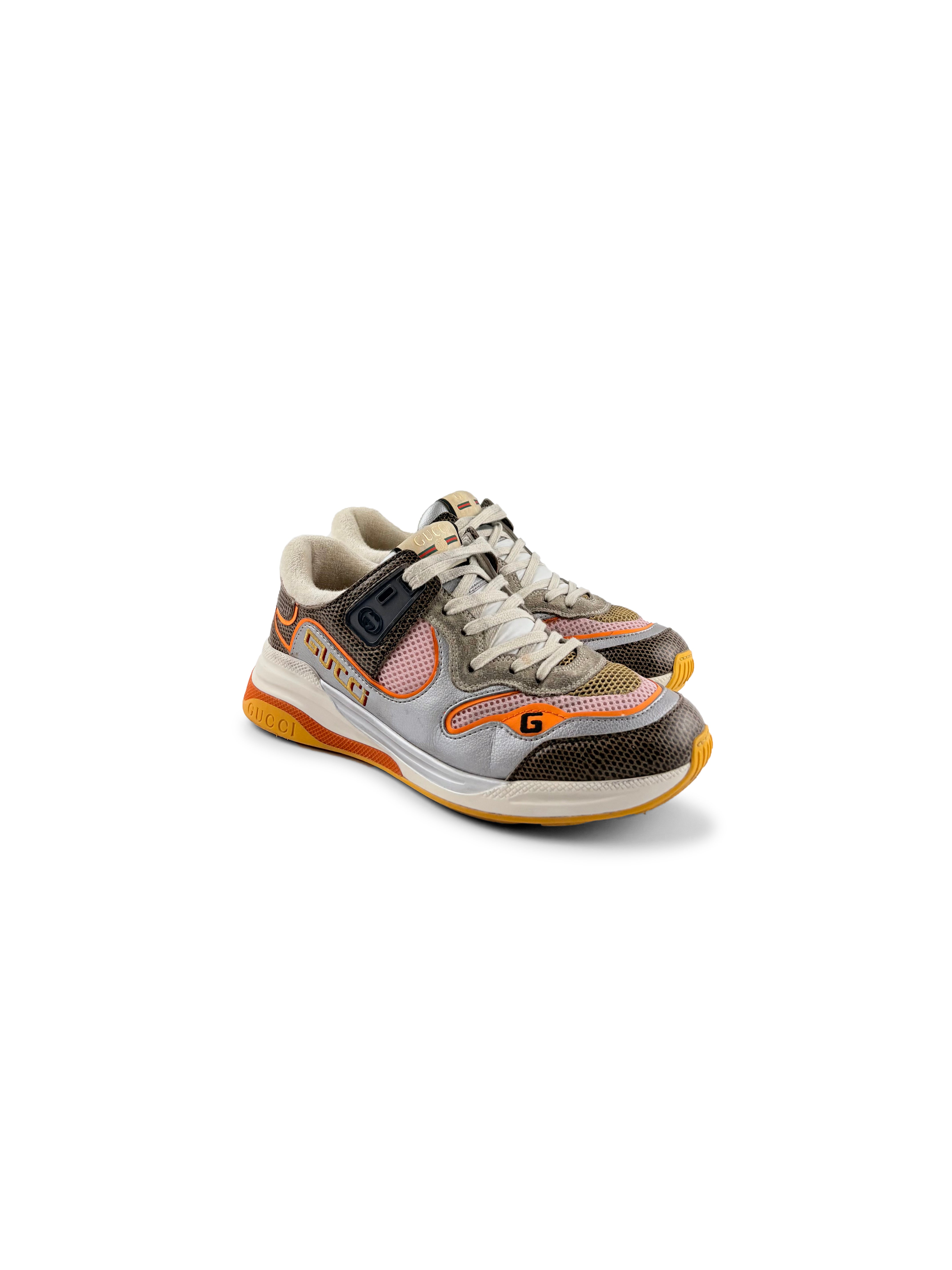 Sneakers Gucci Ultrapace Beige et Orange Taille 38,5
