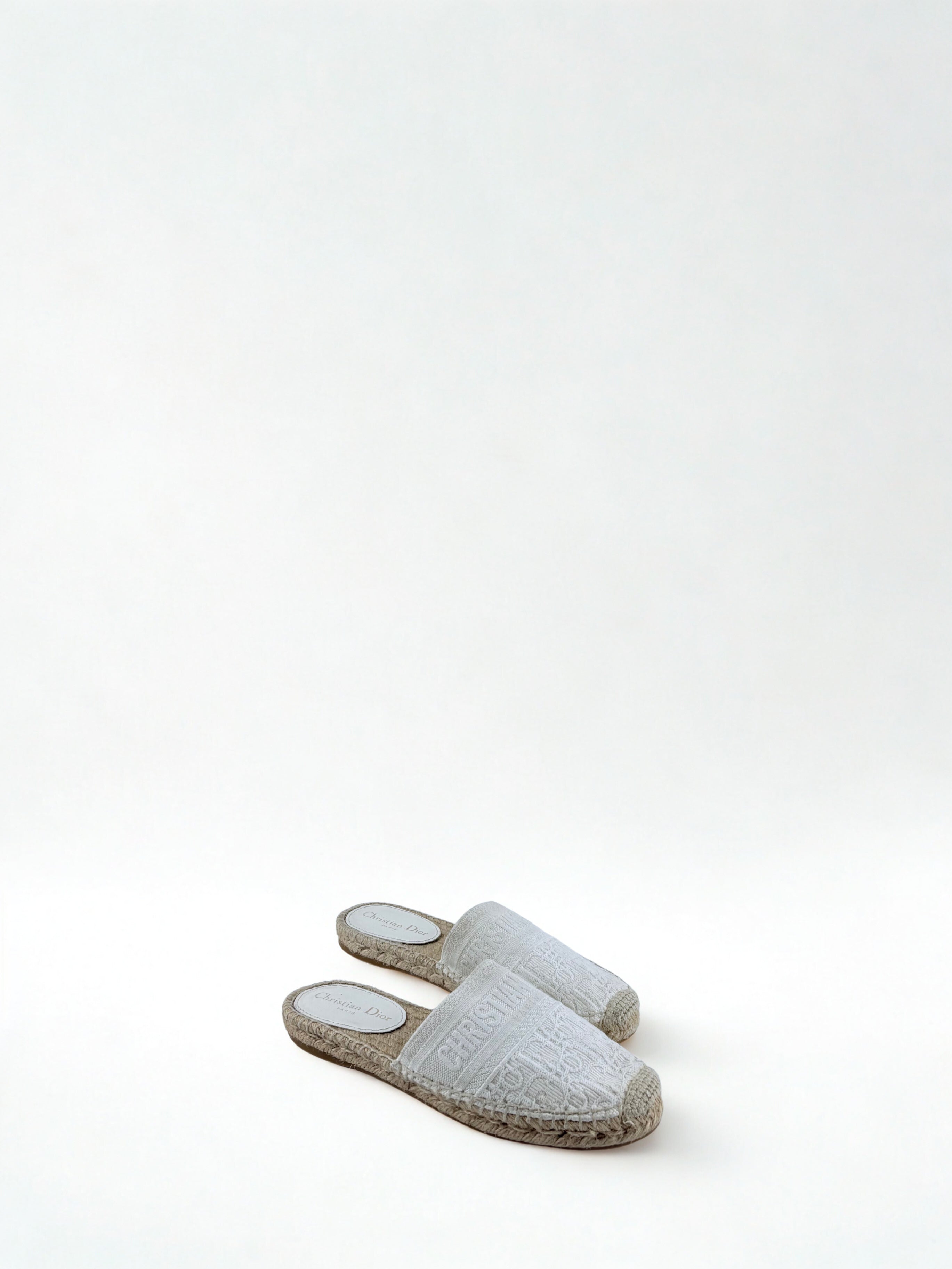 Espadrille Dior Granville Monogramme Blanche Taille 38,5