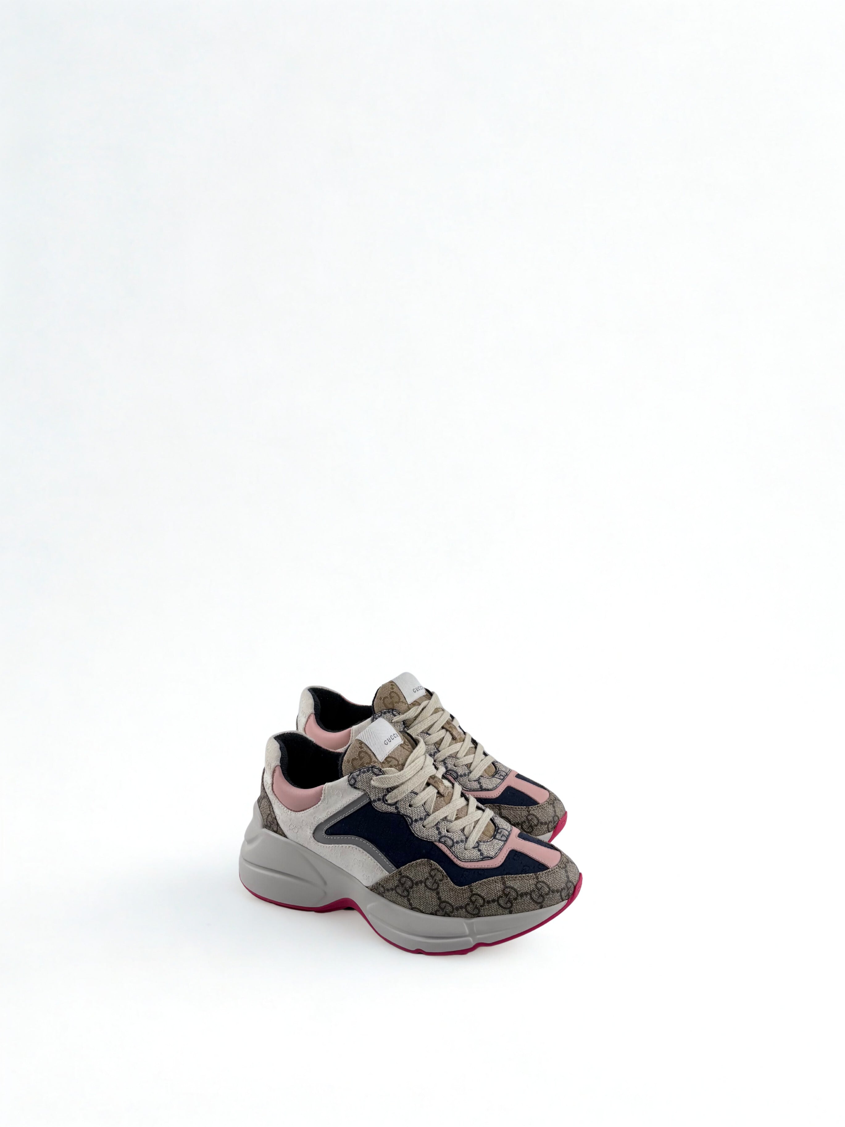 Gucci Rhyton Rose et Blanc Taille 37,5