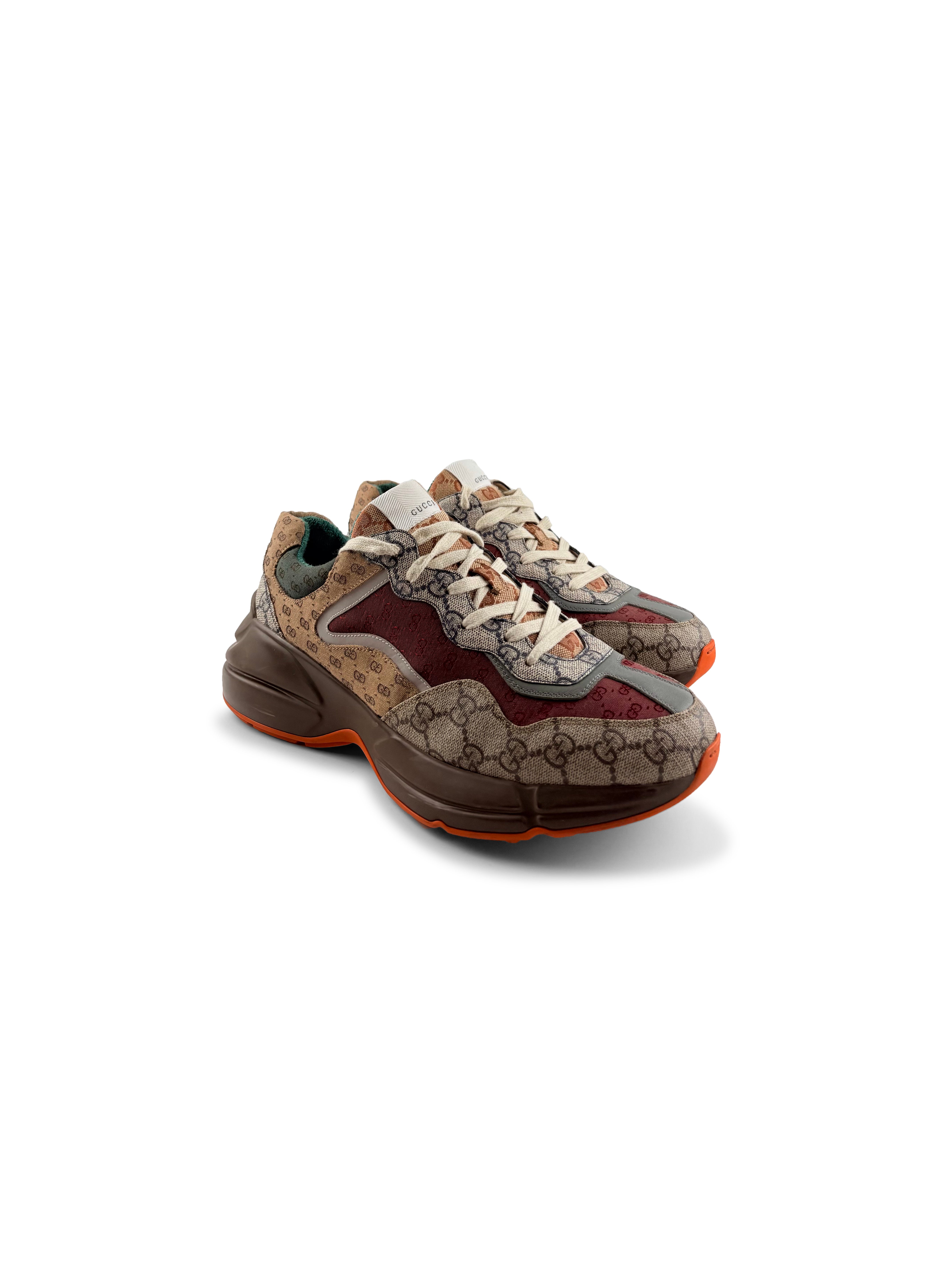 Gucci Rhyton Brick Rouge Toile GG Canvas Taille 42
