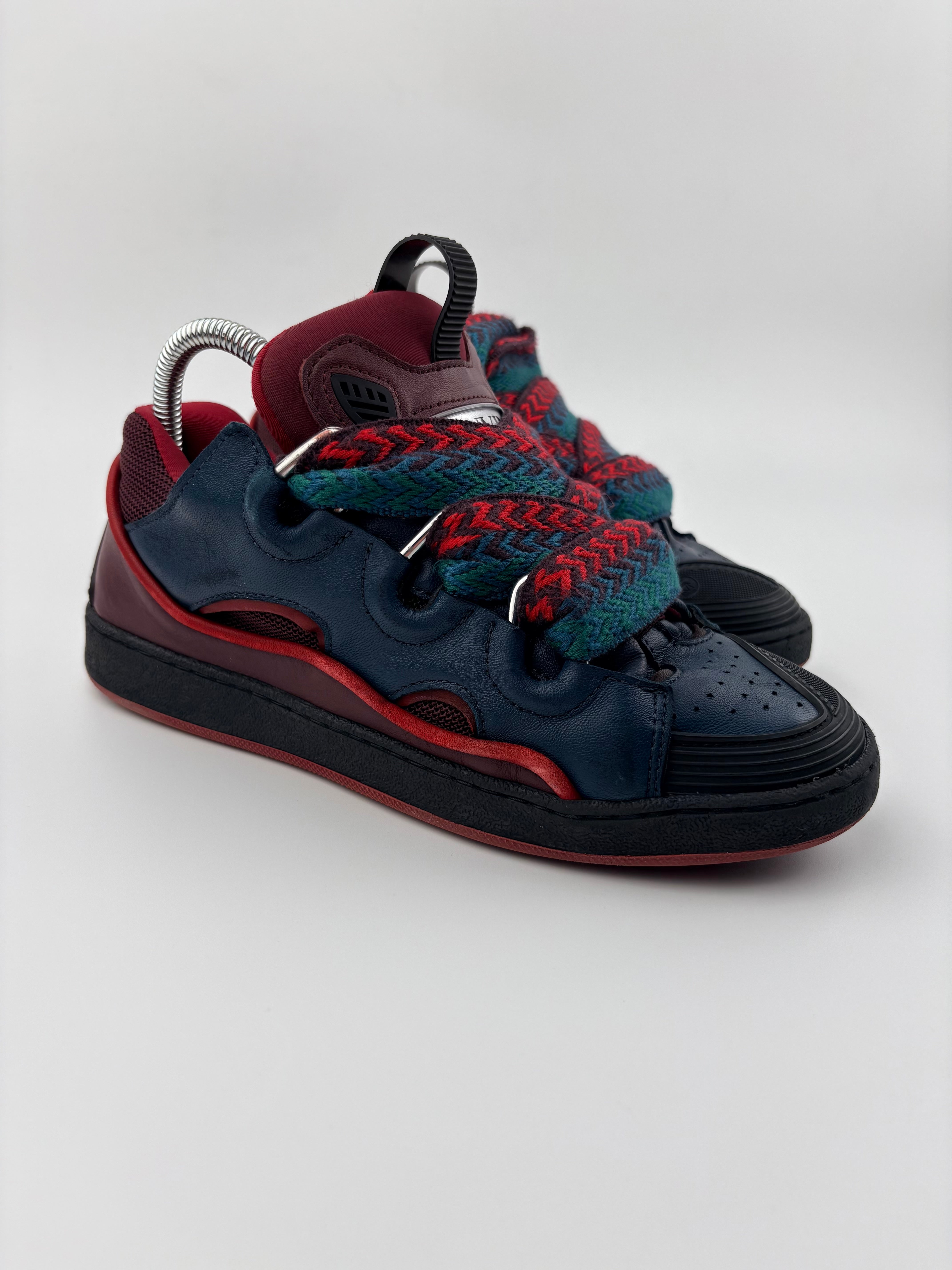 Lanvin Curb Enfant Bordeaux et Bleu Marine Taille 38