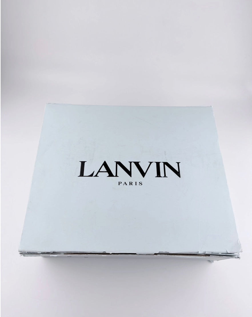 Sneakers Lanvin Curb Xl Jaune et Blanche Taille 40
