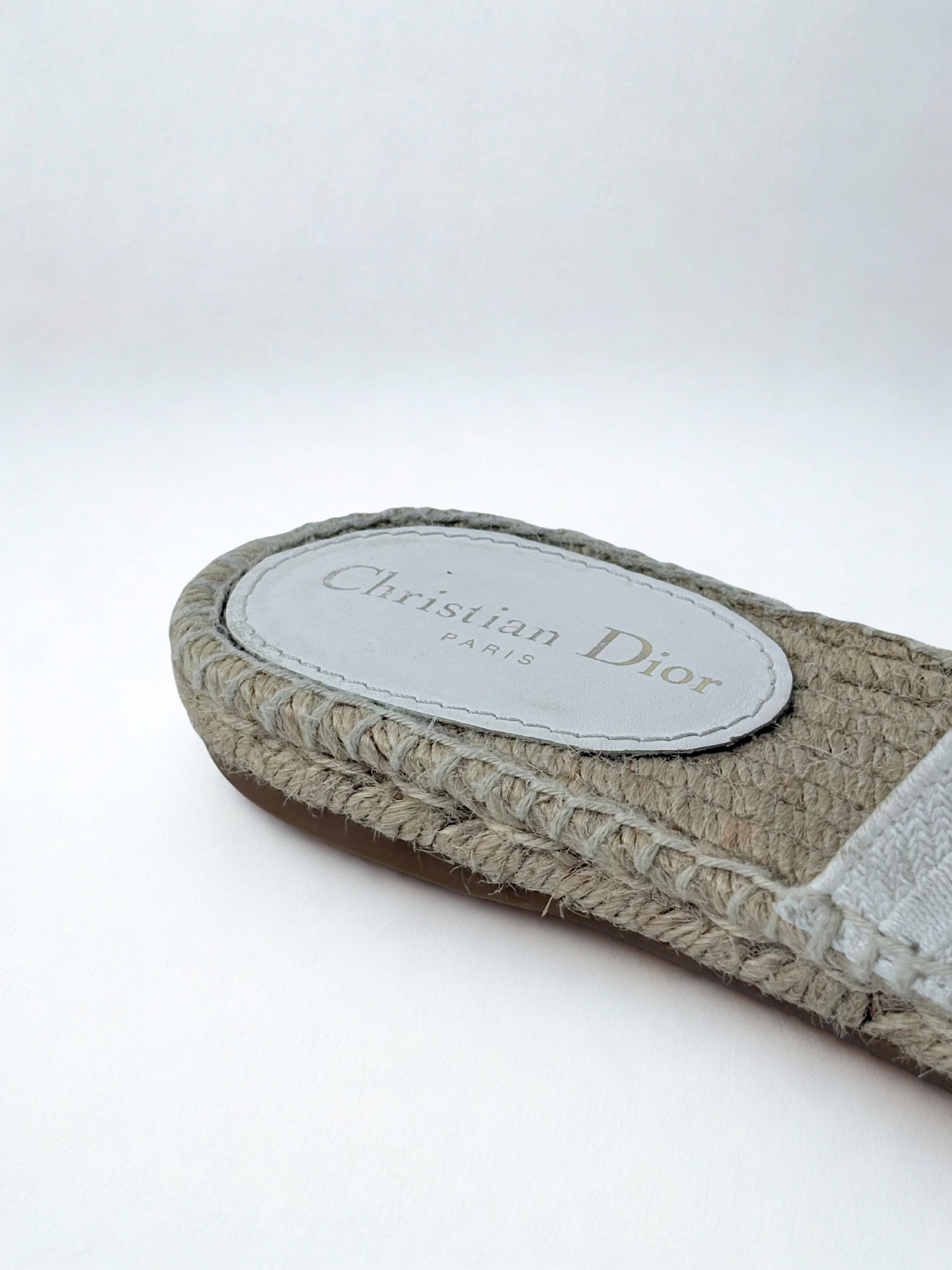 Espadrille Dior Granville Monogramme Blanche Taille 38,5