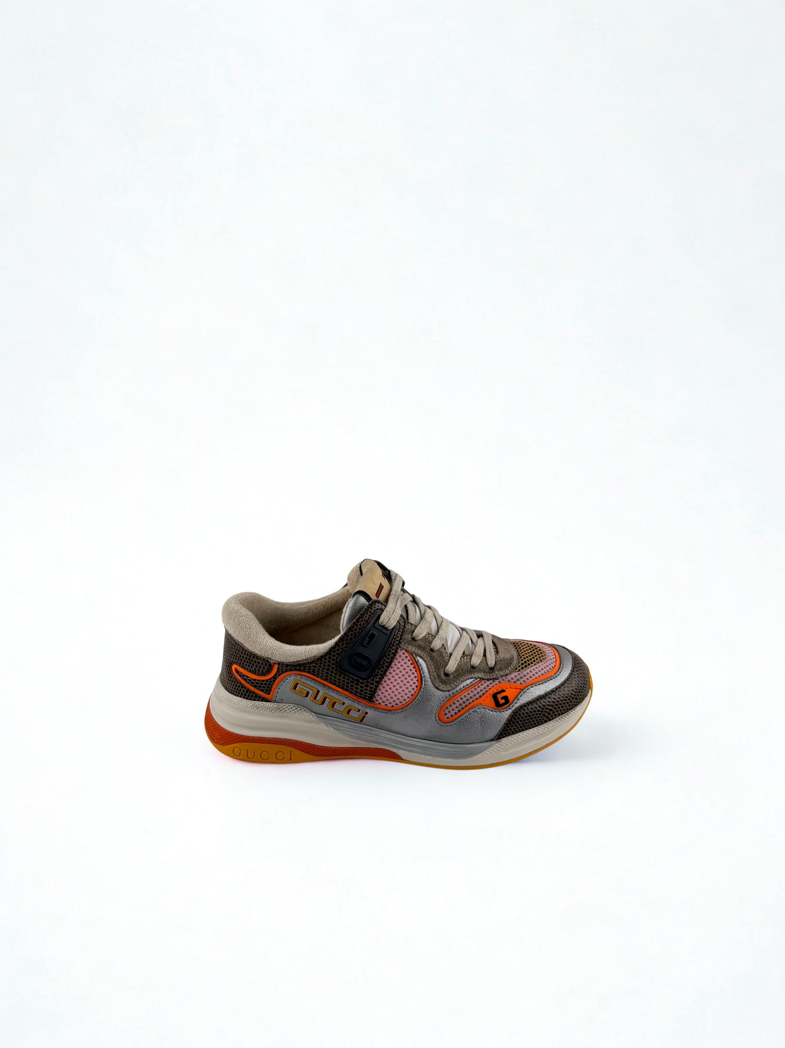 Sneakers Gucci Ultrapace Beige et Orange Taille 38,5