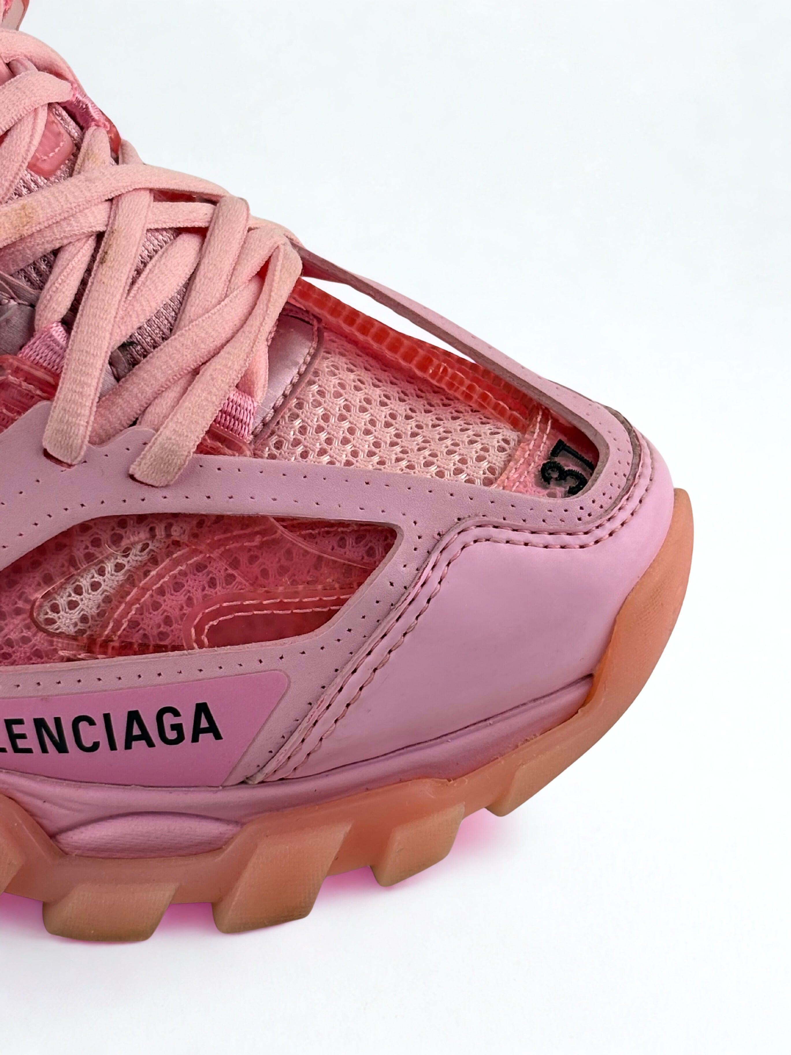 Sneakers Balenciaga Track Édition Limitée Rose et Noir Taille 37