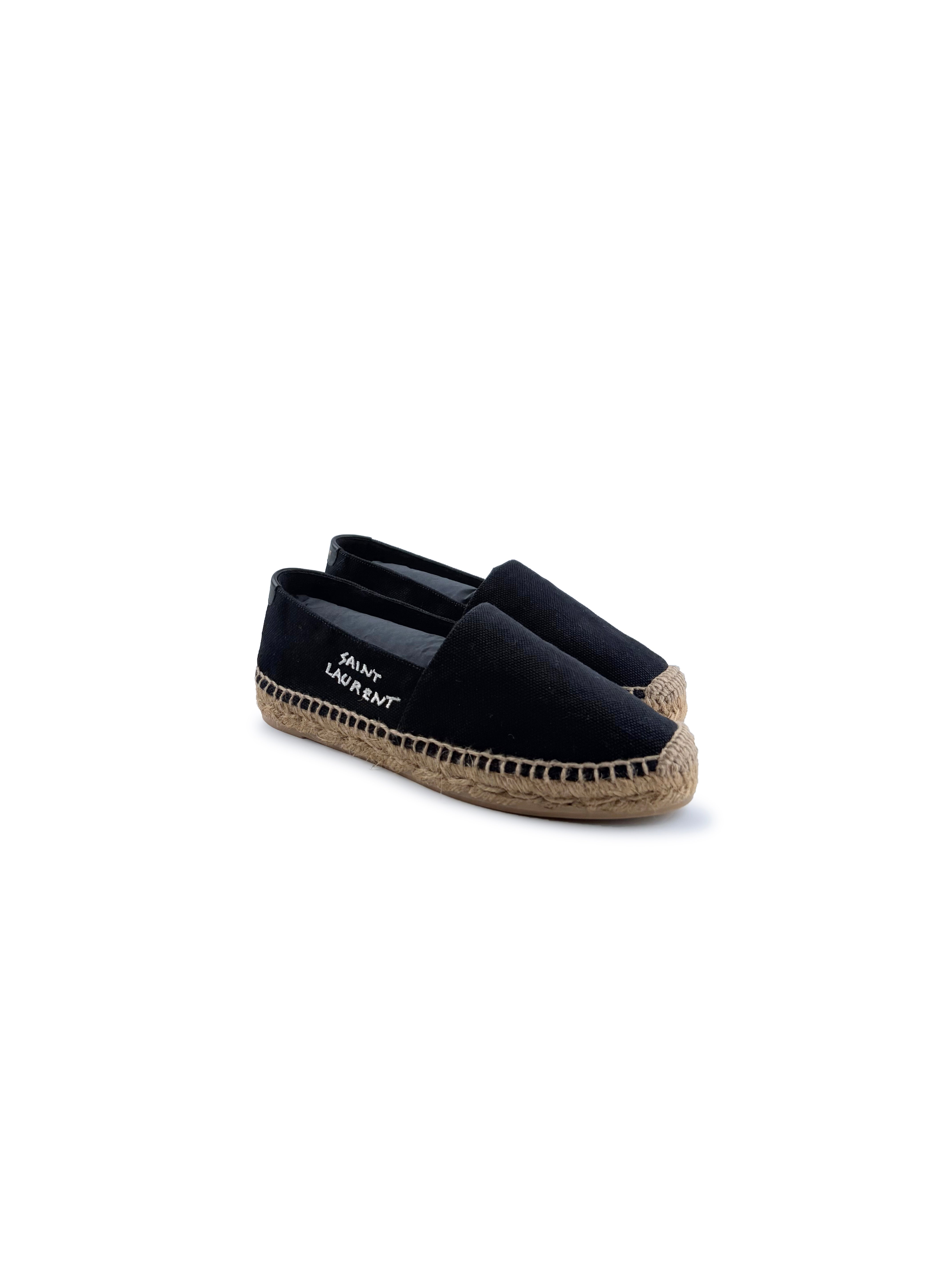Espadrilles Noir Saint Laurent Taille 36,5