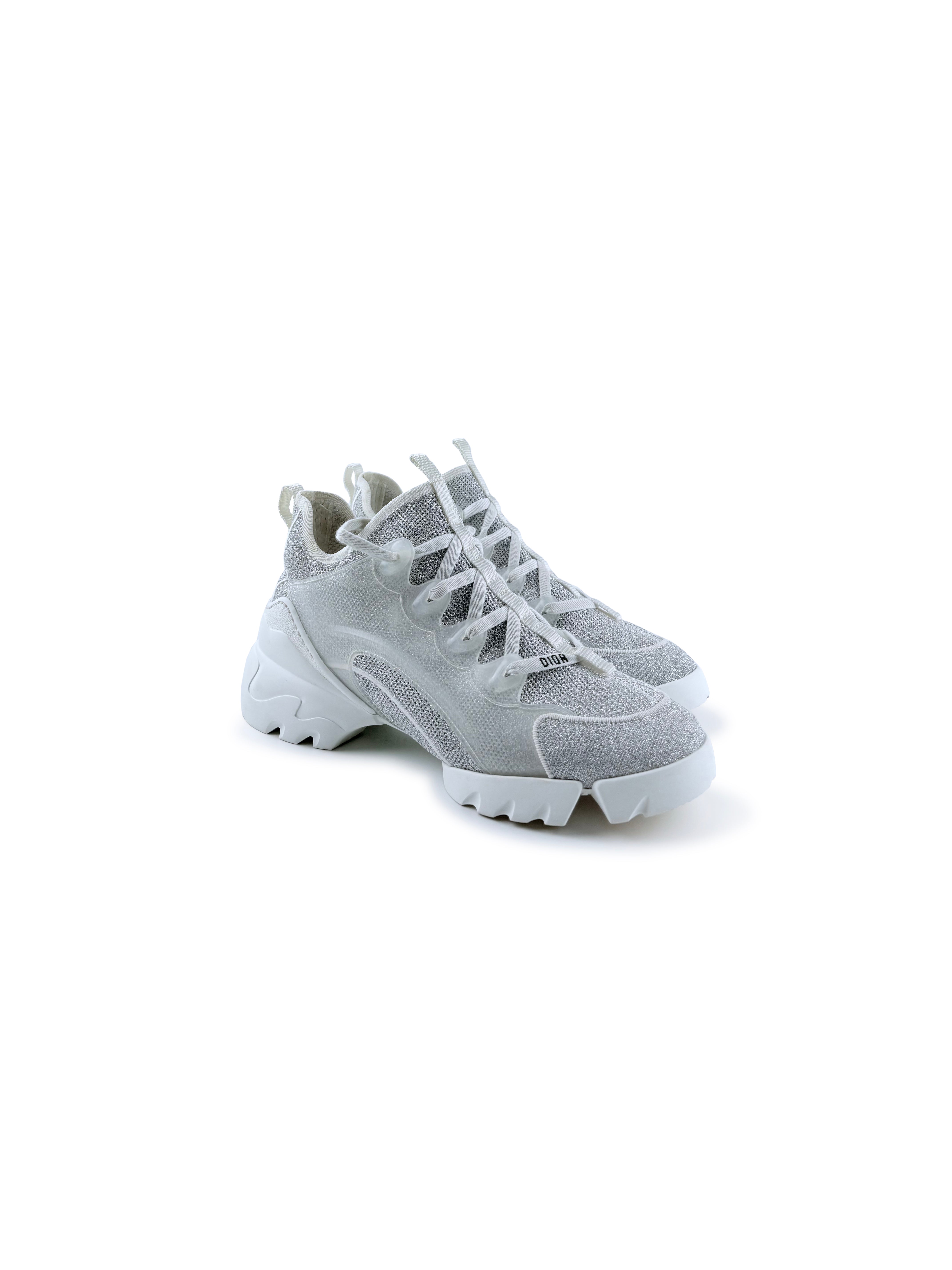 Sneakers Dior D Connect Argenté et Grise Taille 40
