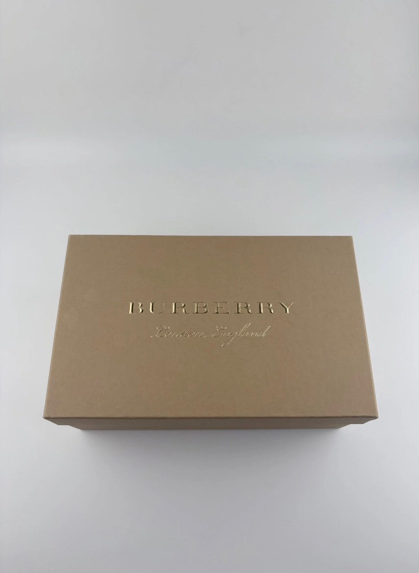 Burberry Sliper Marron et Beige Burberry Check Taille 38