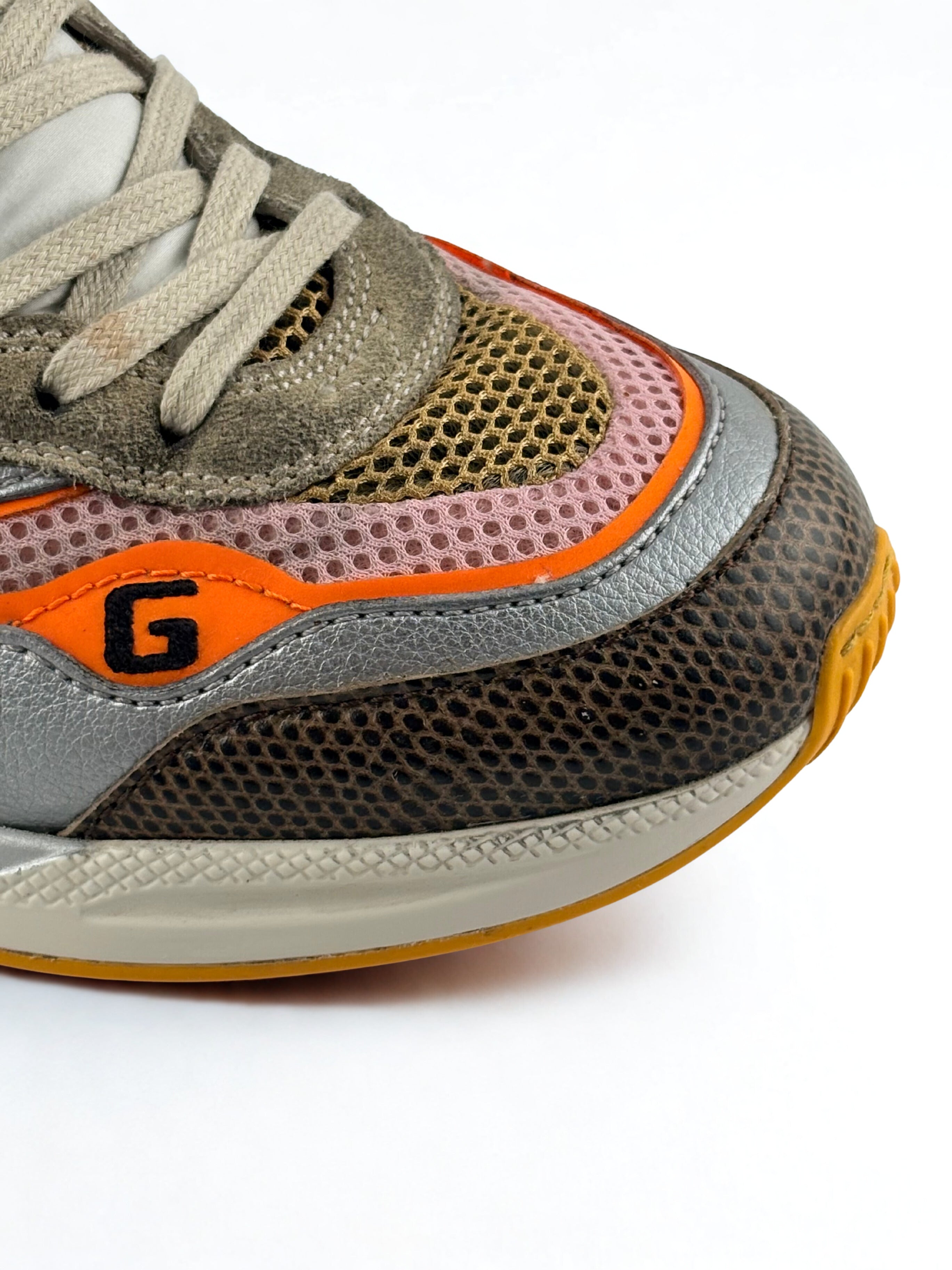 Sneakers Gucci Ultrapace Beige et Orange Taille 38,5